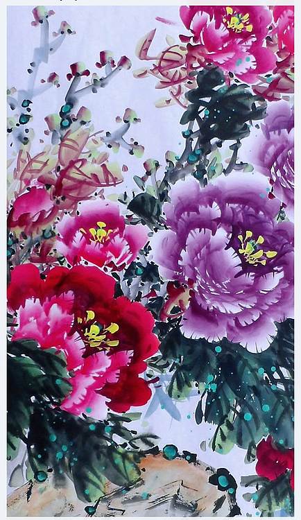 高晓林 （5355）国家一级美术师，江苏省美协会员《富贵吉祥》