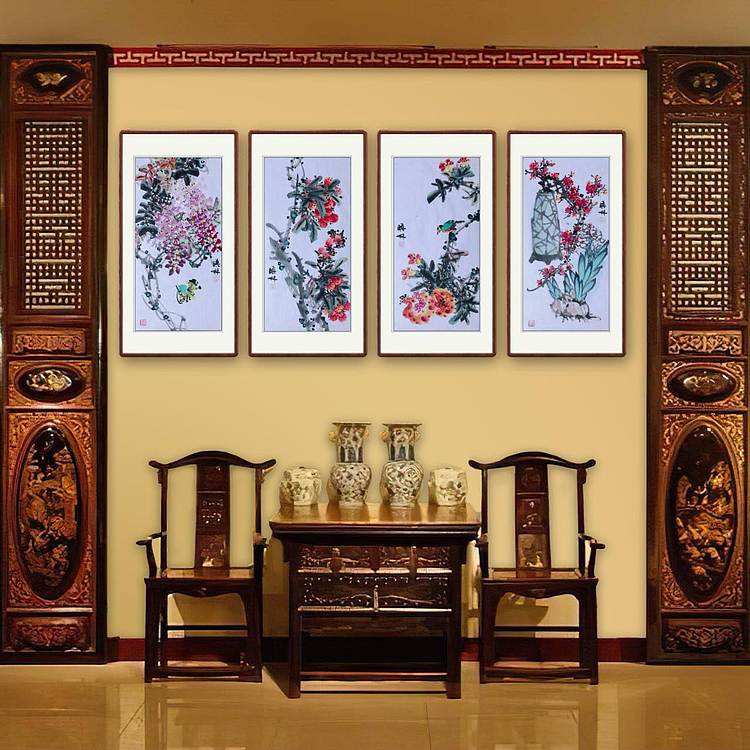 高晓林 （5359）国家一级美术师，江苏省美协会员，鸟语花香组图