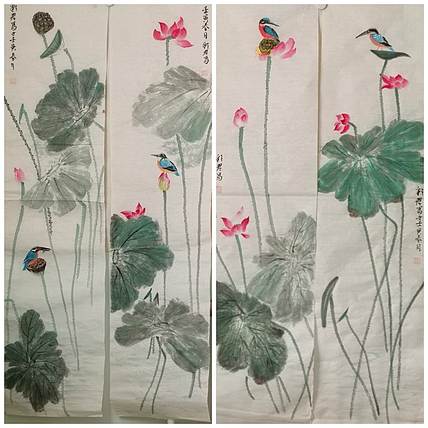 范彩君 德州市美协会员，家和业兴四条屏