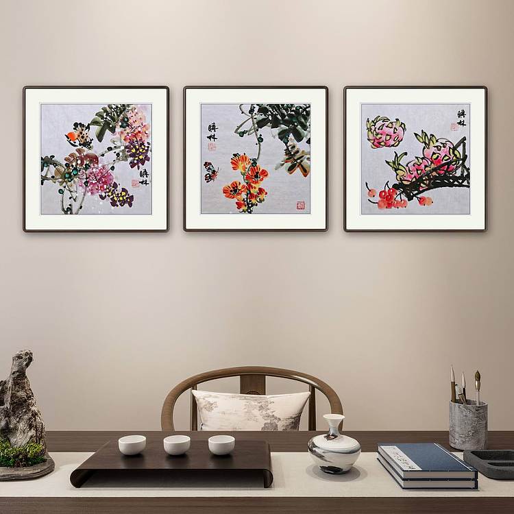 高晓林 (5363)国家一级美术师,江苏省美协会员,三联方花鸟小品