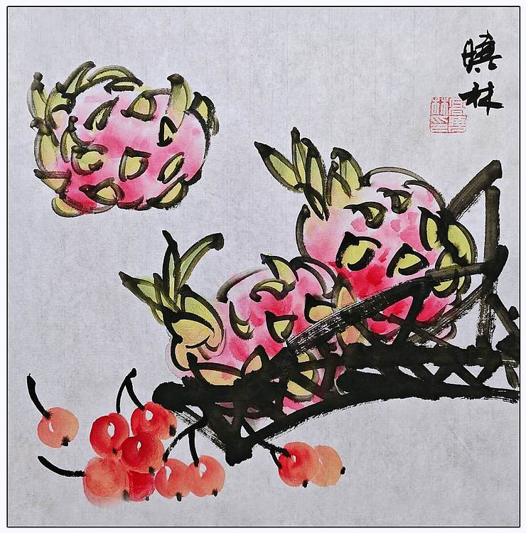 高晓林 (5363)国家一级美术师,江苏省美协会员,三联方花鸟小品