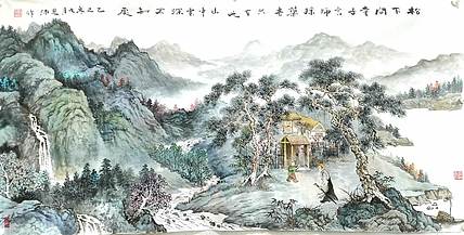 职业书画家 于恩沛 诗意山水松下问童子