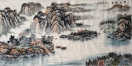 周植筠 云山朝霞