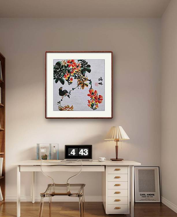 高晓林 (5367)国家一级美术师,江苏省美协会员,花鸟斗方