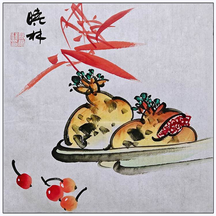 高晓林 (5366)国家一级美术师,江苏省美协会员,花鸟斗方