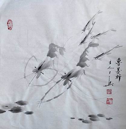 静心虾屋主人 齐鲁虾王司卫兵（两幅）