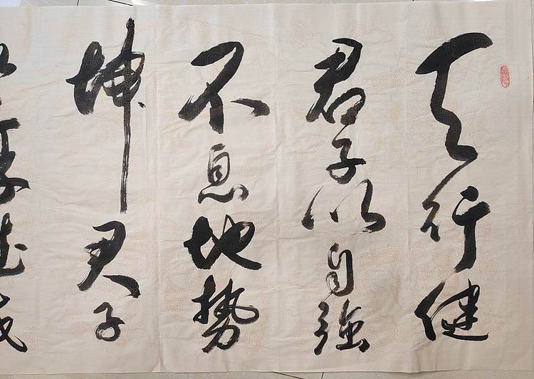 云海松涛 书法 天行健地势坤