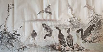 高洪敏 秋日芦韵之二