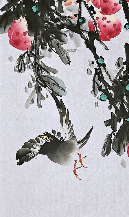 高晓林 （5381）国家一级美术师，江苏省美协会员《长寿图》