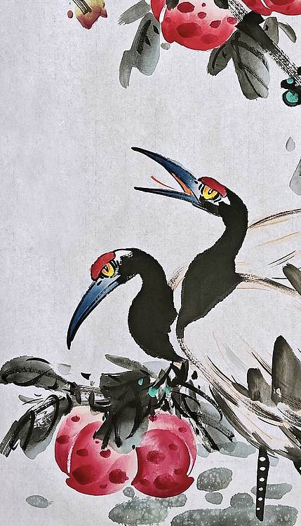 高晓林 (5378)国家一级美术师,江苏省美协会员《长寿图》