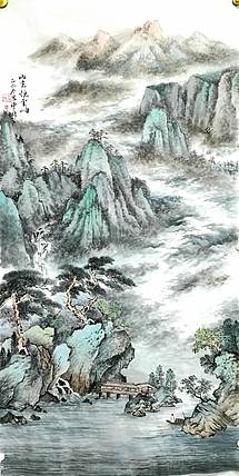 职业书画家 于恩沛 山光悦云岫