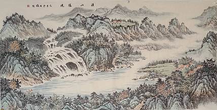 周植筠 溪山胜境