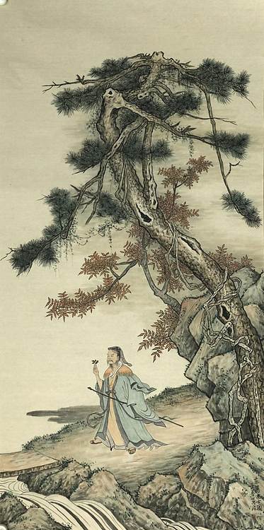 佘世忠 东篱高士图