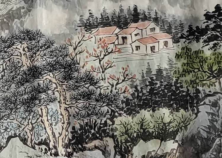 周植筠 家山晴岚