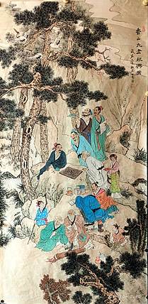 佘世忠 香山九老秋兴图