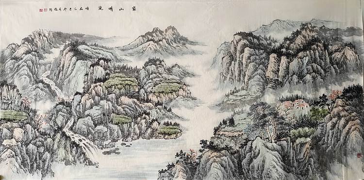 周植筠 家山晴岚