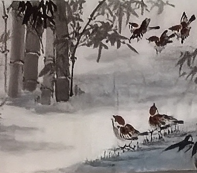 范彩君 德州市美协会员,竹雀图