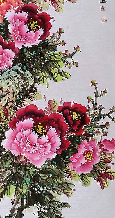 高晓林 （5388）国家一级美术师，江苏省美协会员，四尺中堂玄关画