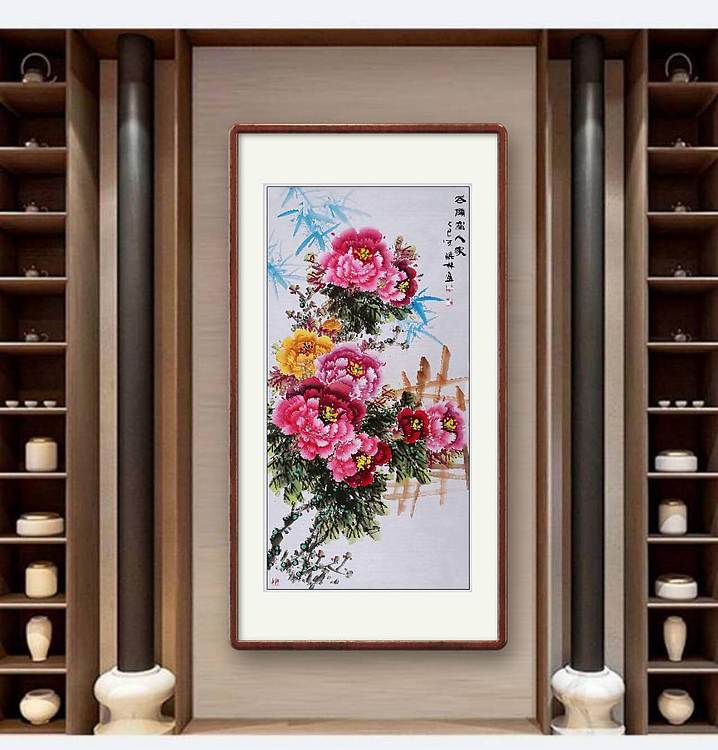 高晓林 （5389）国家一级美术师，江苏省美协会员，四尺中堂玄关画