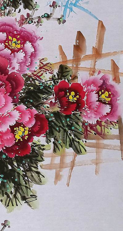 高晓林 （5389）国家一级美术师，江苏省美协会员，四尺中堂玄关画