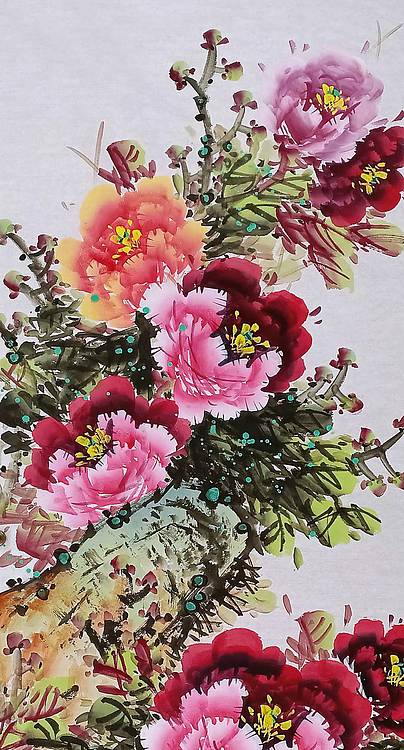 高晓林 （5388）国家一级美术师，江苏省美协会员，四尺中堂玄关画