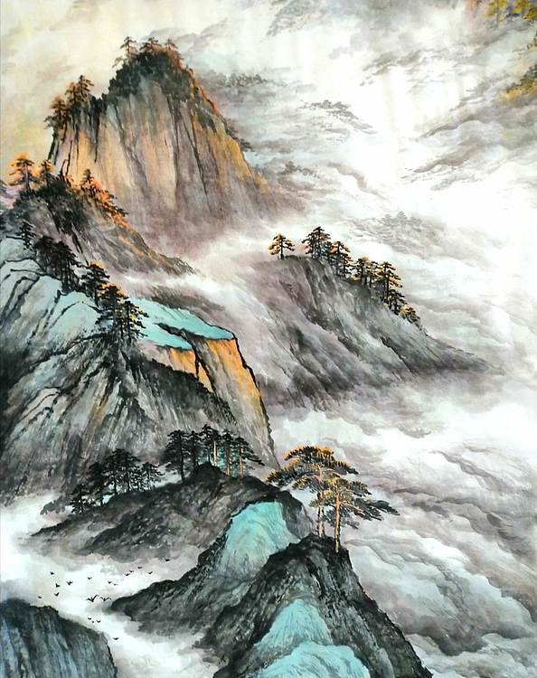 职业书画家 于恩沛 霞绡万丈披雄峰入云端