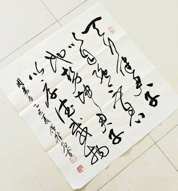 做客中央电视台实力书法家飘逸墨人僧桂起 书法作品