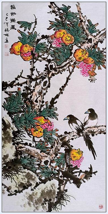 高晓林 （5401）国家一级美术师，江苏省美协会员《福籽满盈》