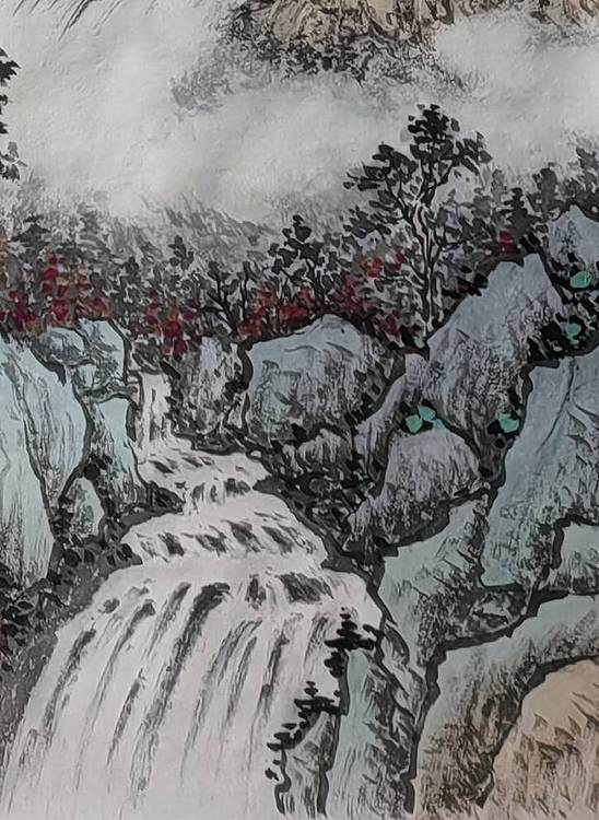 周植筠 云山积翠