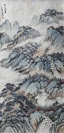 周植筠 云山积翠