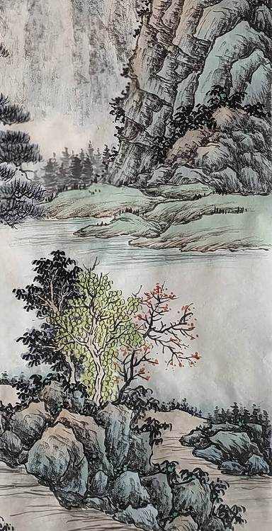 周植筠 春江潮水连海平