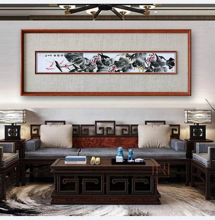 高晓林 (5412)国家一级美术师,江苏省美协会员,大幅长卷荷韵图