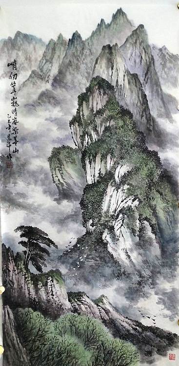 职业书画家 于恩沛 峭仞耸巍晴岚染华山