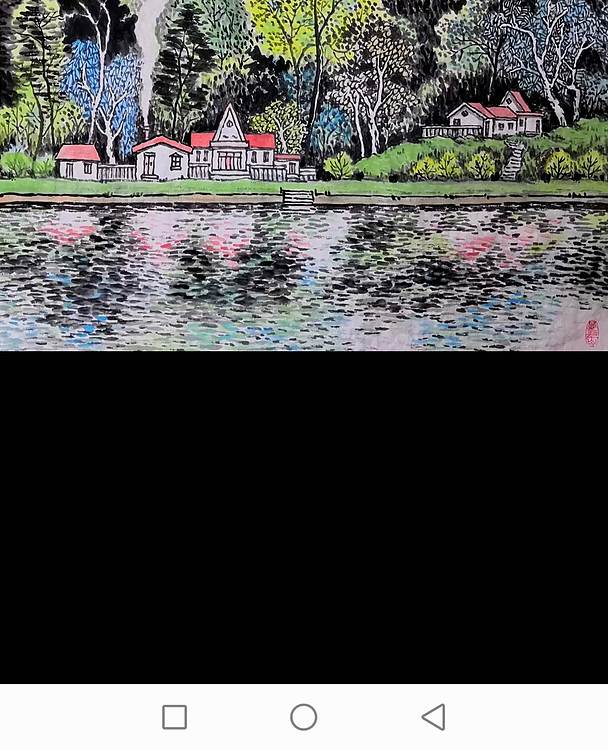 孙天华 国画夏满炊烟