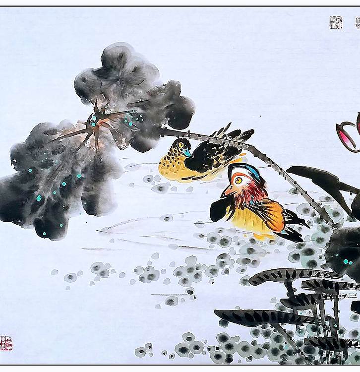 高晓林 （5420）国家一级美术师，江苏省美协会员《百年好合》