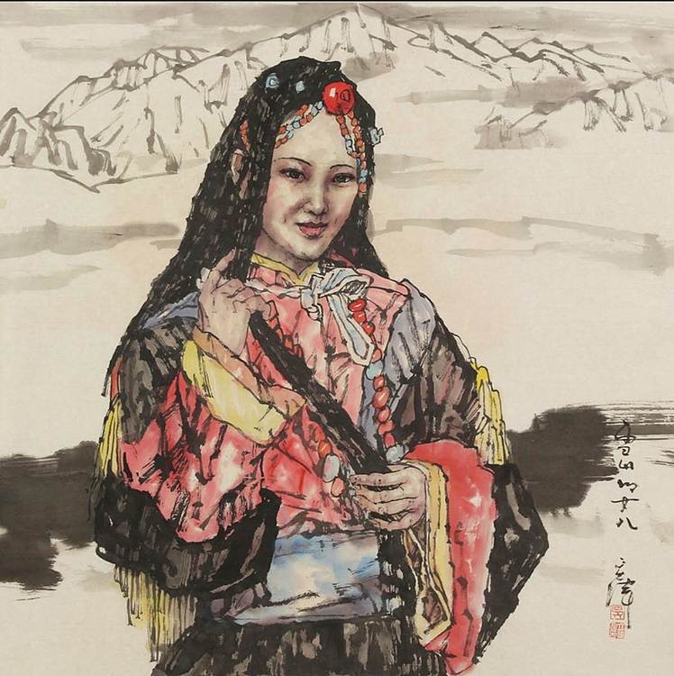 吴立伟  精品人物  雪山的女儿