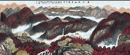 秦龍   精品山水   万山红遍