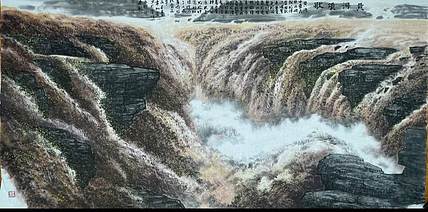 秦龍  巨幅精品山水  黄河頌歌