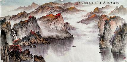 职业书画家 于恩沛 轻舟已过万重山