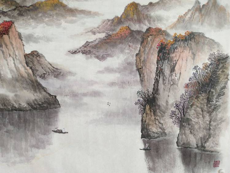 职业书画家 于恩沛 轻舟已过万重山