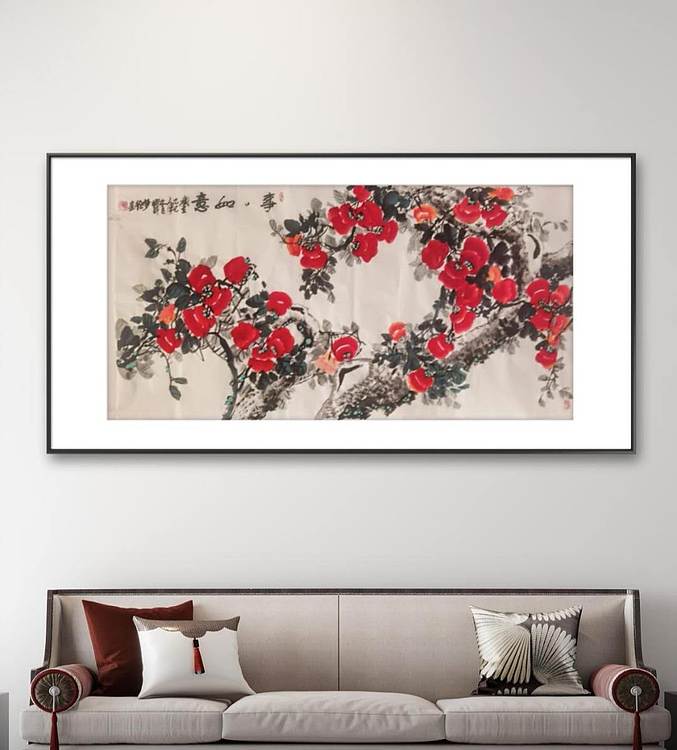 职业书画家 孟红 《事事如意》