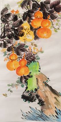 职业书画家 孟红 《五福临门》