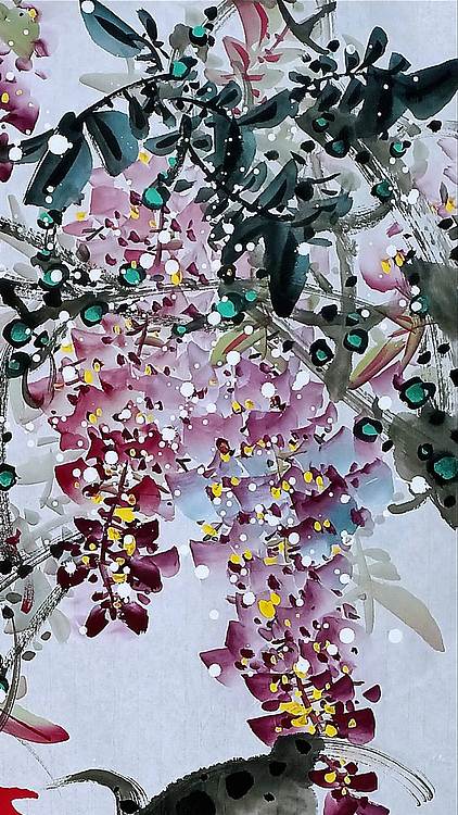 高晓林 （5437）国家一级美术师，江苏省美协会员《幸福一家亲》