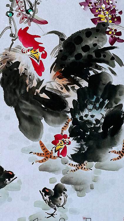 高晓林 （5437）国家一级美术师，江苏省美协会员《幸福一家亲》