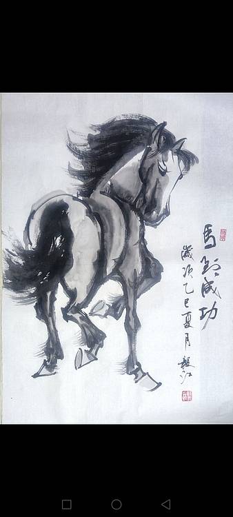 当代著名书画家 醉墨 朱毅江画马45✕68厘米(价格为单价)