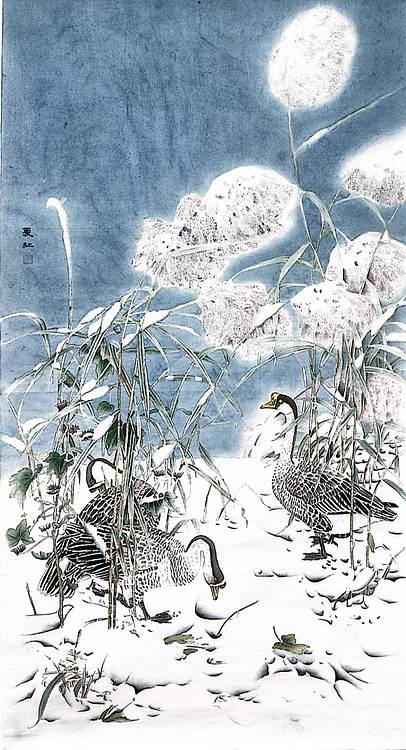 亓夏红 冰雪芦苇