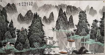 骆裕 雨后白云起