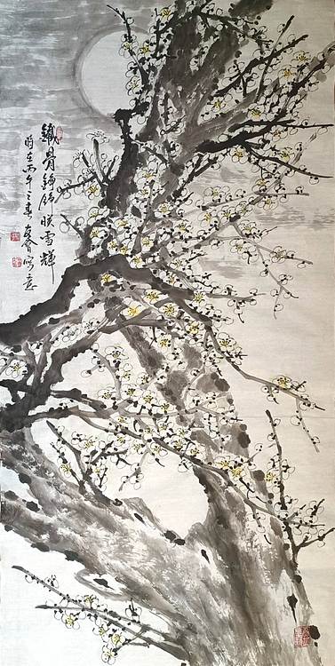 山东省美协会员 闫友会 铁骨铮铮映雪辉