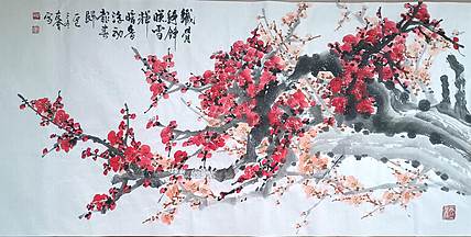 山东省美协会员 闫友会 铁骨铮铮映雪辉