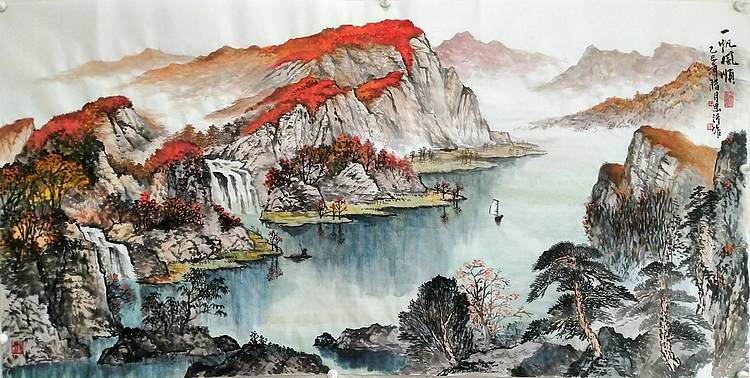 职业书画家 于恩沛 一帆风顺